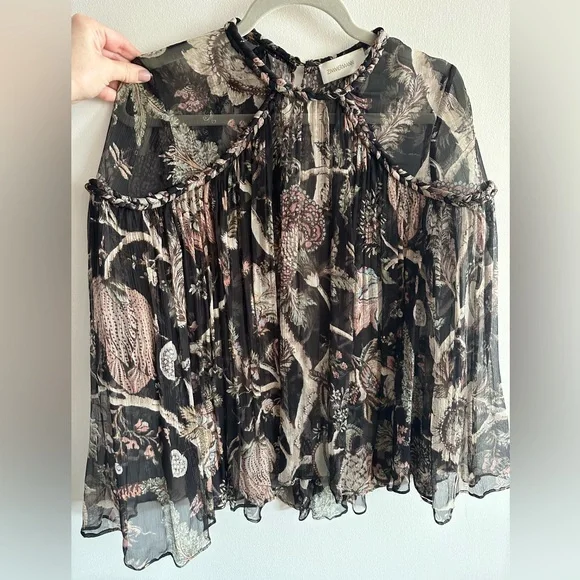 Zimmermann Lavish Braided Blouse, size 1 (US size 2-4) silk - Picture 1 of 2